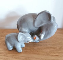 Antique Hungarian ceramic elephant. Hoppy, hoppy