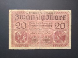 Németország 20 Mark 1918 VG