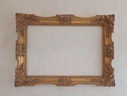 Beautiful standing or lying picture frame, mirror frame, painting frame, blonde frame, windy gilded frame.