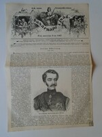 S0568 Grand Duke István - Palatine of Hungary in 1848 - woodcut and article - 1867 newspaper front page