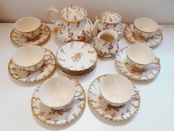 Sarreguemines louis faience tea set with cake plates