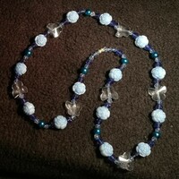 Blue acrylic children's necklace