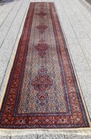 Iráni Moud Perzsa kézi csomózású szőnyeg  400x75cm.     ALKUDHATÓ