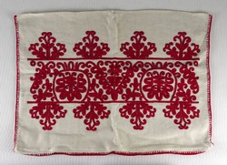 1O303 old embroidered red Kalotaszeg cushion cover 35.5 X 47.5 Cm