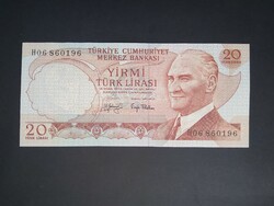 Turkey 20 lira 1979 p-187a.2 Unc