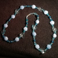 Turquoise blue acrylic children's necklace