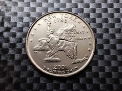 USA  Quarters New York 1/4 Dollár 2001 P