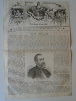 S0562 Great Peter-Transylvania ref. Bishop - woodcut and article - 1867 newspaper front page