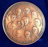 Albert Szent-györgyi and the Nobel laureates bronze plaque