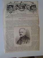 S0564 Hááder György. 1783—1867 - Woodcut and article - 1867 newspaper front page