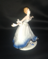 Royal crown dancer, ballerina Waledorf style figure in display case