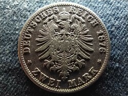 German States Free Hanseatic City Hamburg .900 Silver 2 marks 1876 j (id64530)