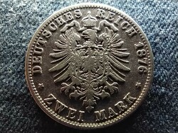 Német Államok Szabad Hanzaváros Hamburg .900 ezüst 2 Márka 1876 J  (id64530)