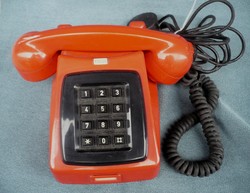 Retro red cb 76 mm push button phone