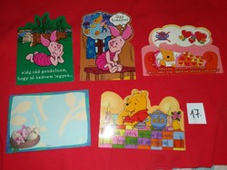 Retro postcard package postal clean Winnie the Pooh made in disney shape+envelope humorous factory condition 17