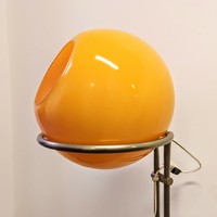 Retro - Space age iparművészeti állólámpa - Házi Tibor - narancs gömb búra