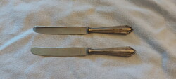 2 Art Deco silver knives (fineness 800)