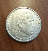 Németország - Harmadik Birodalom ezüst 5 márka (Reichsmark) "Hindenburg" 1935 A