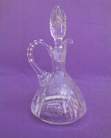 Beautiful polished crystal decanter + plug