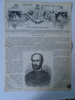 S0624 royal pal - for Sepet, Zala - Orsz. Representative - woodcut and article-1861 newspaper front page