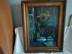 János Hajósi: sunflower still life