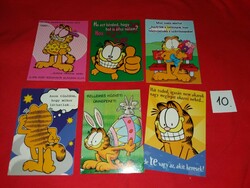 Retro postcard package 6 pcs mail clear garfield humorous factory condition 10.
