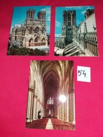 Old postcards (French) Reims Cathedral 1960s-70s 3 in one 54