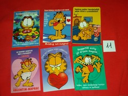 Retro postcard package 6 pieces of mail clear garfield humorous factory condition 11.