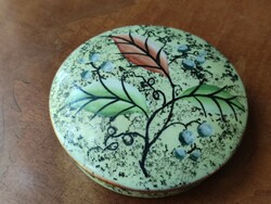 Antik Drasche porcelán ékszertartó dobozka gyönyörű kézi festésű jelzett art deco darab