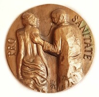 József Kampfl - pro sanitate award 1992 bronze plaque