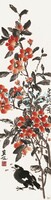 Csi Paj-si Kínai szilva virágos ág és szarka, kínai festmény falikép reprint nyomata