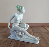 Antique metzler ortloff art deco porcelain nude