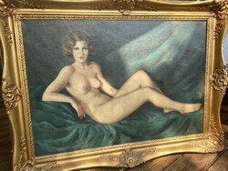 Berkes Ilona festőművész 1936- ban festett “Női akt” olaj festménye