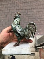 Viennese rooster statue, cold painted, 16 cm in size.