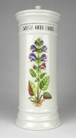 1O347 flawless porcelain apothecary pot salva officinalis - medicinal sage 25.5 Cm