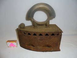 Antique Cast Iron Charcoal Iron - Larger Size