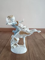 Antik Hutschenreuther art deco porcelán figura