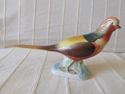 Herendi: pheasant large porcelain figure, flawless, marked, 33 cm