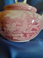 Pink Willeroy & Boch sugar bowl