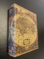 Antik térkép világtérkép mintás új nagyméretű vastag fényképalbum Mercator atlasz
