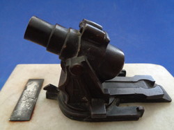 1929 Bronze mortar model on an alabaster base