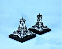 A beautiful pair of antique silver candle holders, ca. 1840!!!