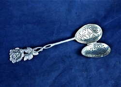 Charming, antique silver tea filter spoon, German, ca. 1900!!!