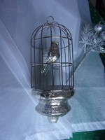 Glass bird in a cage