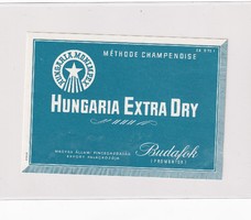 Hungaria Extra Dry  pezsgő címke
