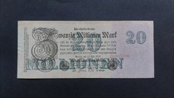 Németország 20 millió Márka 1923, F+