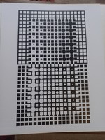 VASARELY eredeti heliogravure, címe: CENTAURI-XXII (1965), publikálva a Corpusculaires albumban.