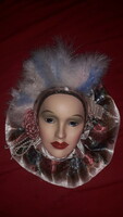 Fairytale lifelike large - Venice - carnival porcelain mask - wall decoration 27 x 27 cm according to the pictures 14.