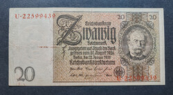 Németország 20 Márka 1929, F+