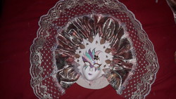Fairytale fan shape - Venice - carnival porcelain mask - wall decoration 22 x 28 cm according to the pictures 17.